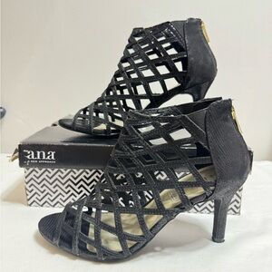 a.n.a Black Women's Heeled Sandals